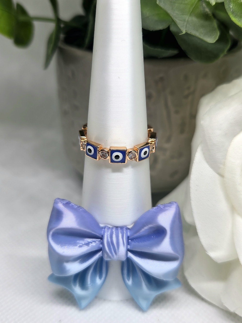 Evil Eye Band in Blue and Gold